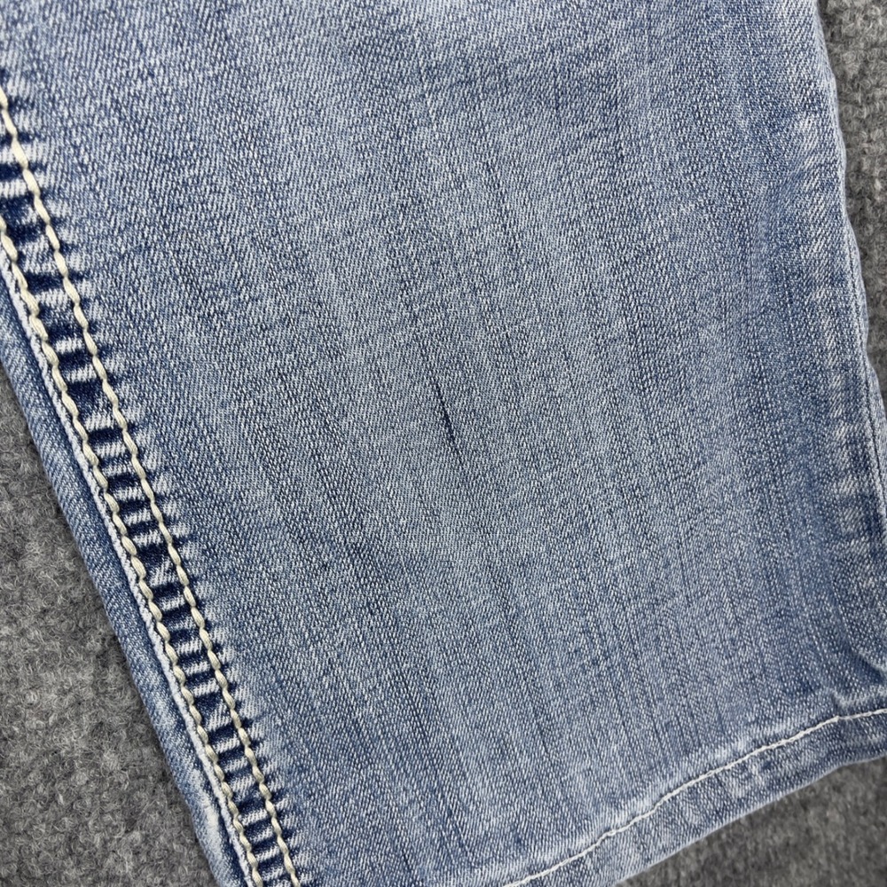 Y2K Rock and Roll Cowgirl Low Rise Bootcut Jeans Womens 31x29 Blue W0-3632 - Picture 9 of 11